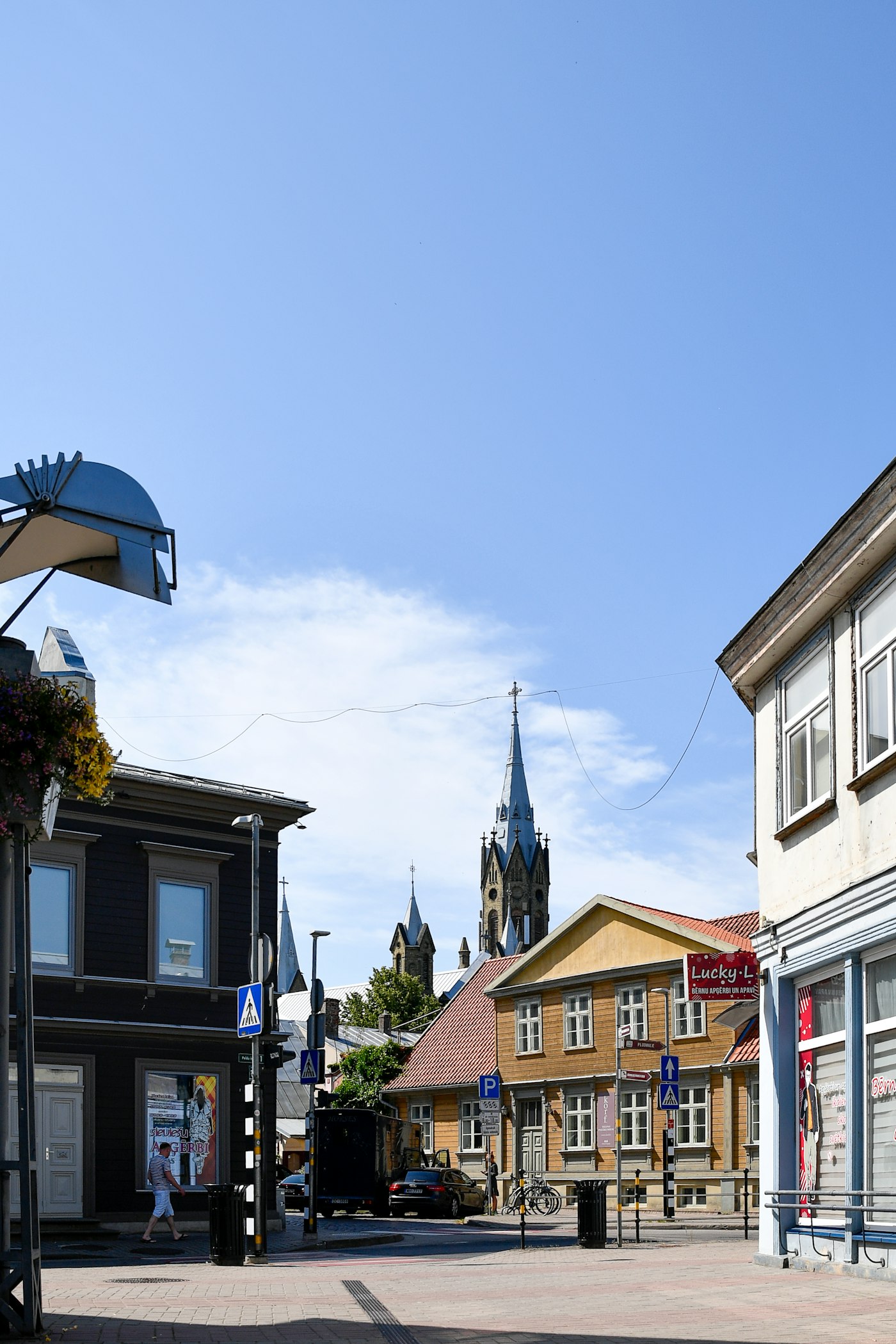 Klaipeda old town street in summer